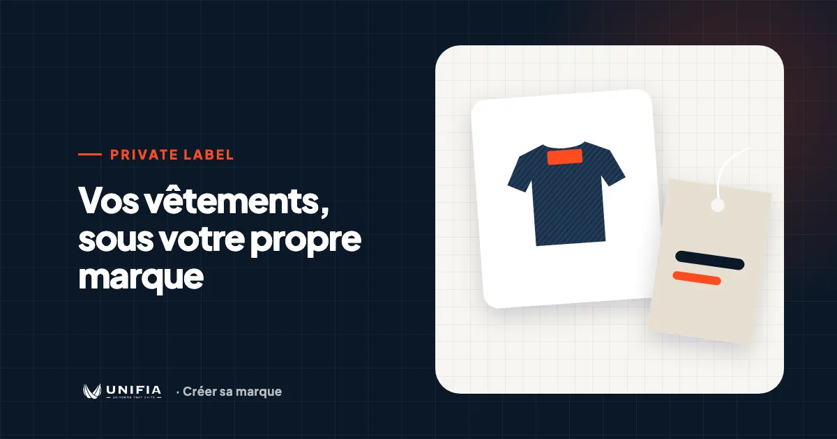 T-shirt de marque avec étiquette de col et étiquette volante