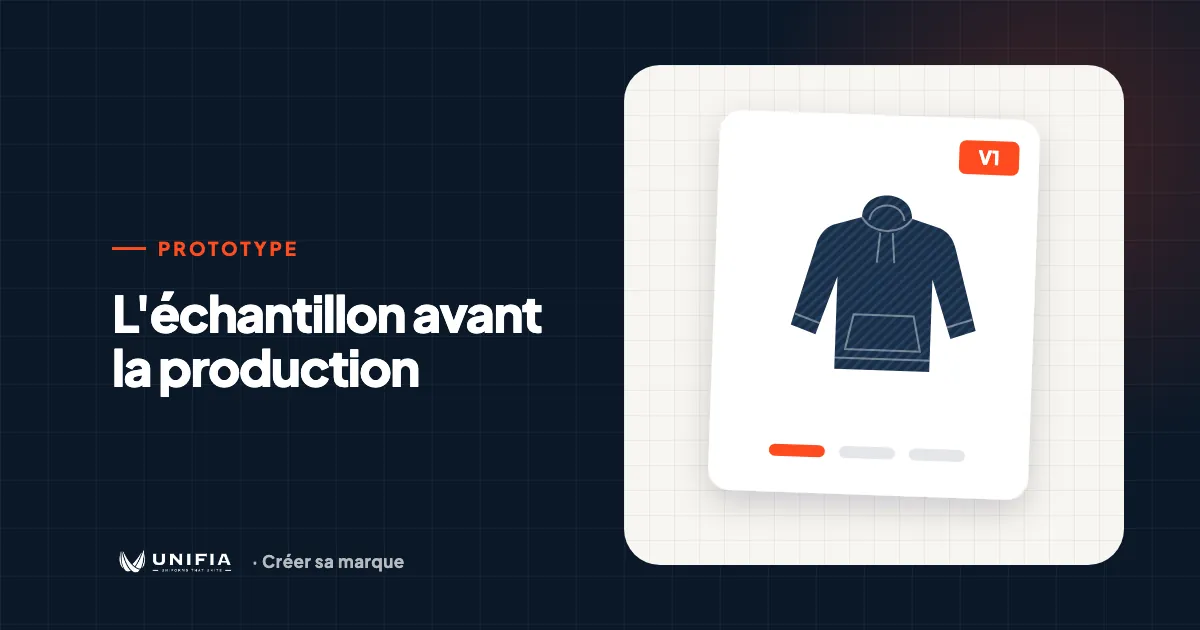Échantillon de sweat à capuche en première version, prêt pour l'essayage