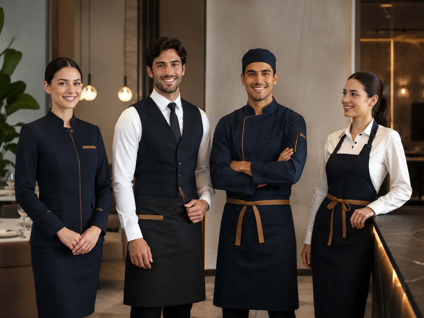 Uniformes pour hôtels et restaurants au Maroc